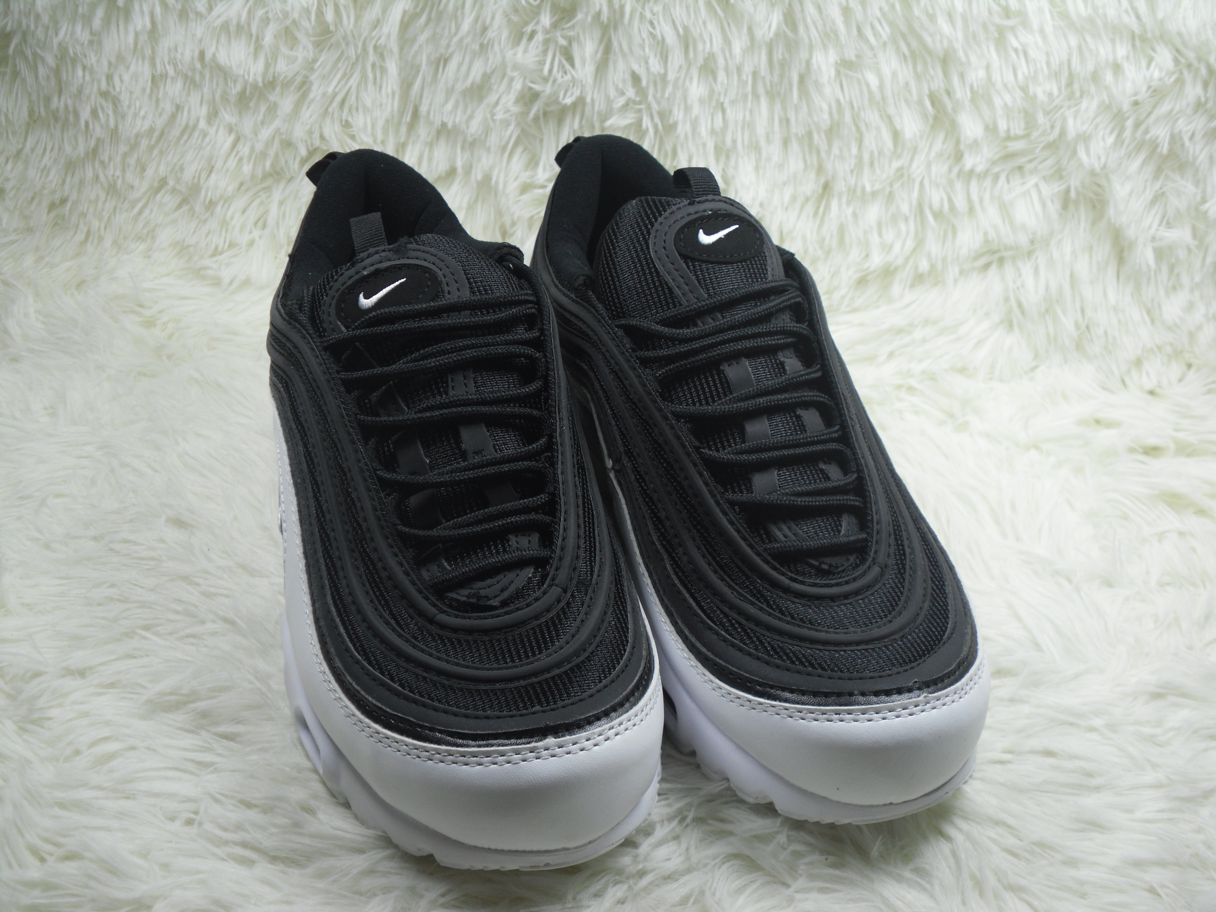 Men Nike Air Max RN 97 Black White Running Shoes